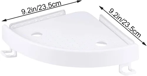 Miniatura 5 de Estante de pared con ventosa, estante colgante de esquina para ducha, baño, estante para colgar sin perforación, cesta de almacenamiento de baño