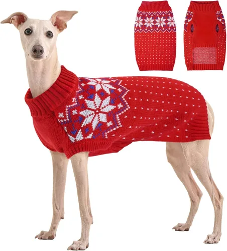 Miniatura 16 de Kuoser Suéter de Navidad para perro, suéteres de Navidad suaves y cálidos para perros pequeños, medianos y grandes, niño niña, suéter cómodo