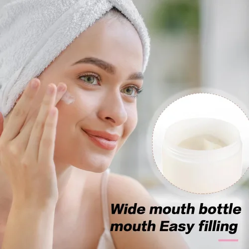 Miniatura 8 de 6 unidades de 8.5 fl oz/8 oz blanco vacío plástico cosméticos contenedores con tapa redonda para crema facial DIY exfoliante corporal máscara loción