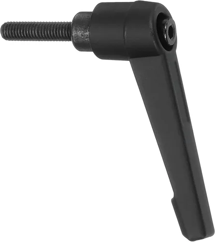 Miniatura 9 de uxcell Perillas ajustables M5 x 0.472 in, mango de rosca macho, botón de trinquete de liberación rápida, perno giratorio para maquinaria de torno