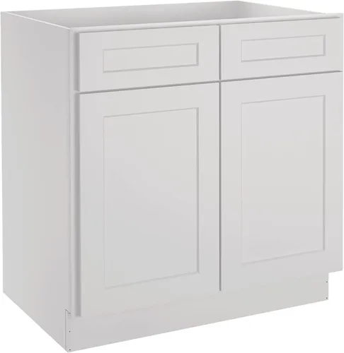 Miniatura 68 de LOVMOR Armarios de base de cocina, armario de almacenamiento aparador, gabinete de entrada con 1 cajón y estante ajustable, 24 pulgadas de ancho x