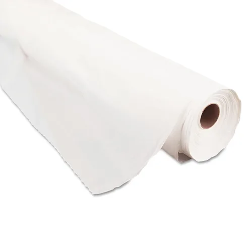 Miniatura 4 de Tablemate BIO1403WH cobertor de mesa de plástico blanco biodegradable, 40" x 300 pies.
