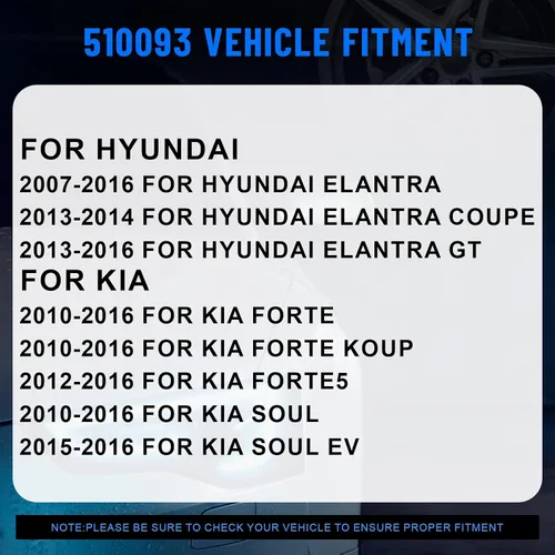 Miniatura 6 de BRTEC 510093 1 cojinete de rueda delantera para Hyundai Elantra/Elantra Coupe/Elantra GT, para Kia Forte/Forte Koup / Forte5 / Soul/Soul EV