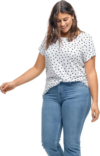 Miniatura 5 de Ellos Camiseta de manga casquillo estampada de talla grande para mujer