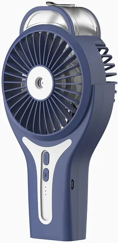 Miniatura 11 de Sunneday Ventilador de nebulización Ventilador de mano con niebla de agua Ventilador de pulverización de enfriamiento recargable Negro