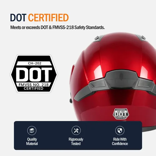 Miniatura 3 de Casco modular de motocicleta, aprobado por DOT, ligero de cara completa, para cuatrimotos y motocross, de doble visera, protector solar