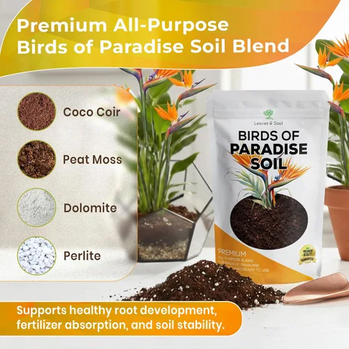Miniatura 2 de Bird of Paradise - Mezcla profesional para macetas de 2.2 cuartos de galón, lista para usar, tierra de interior premium para plantas de aves