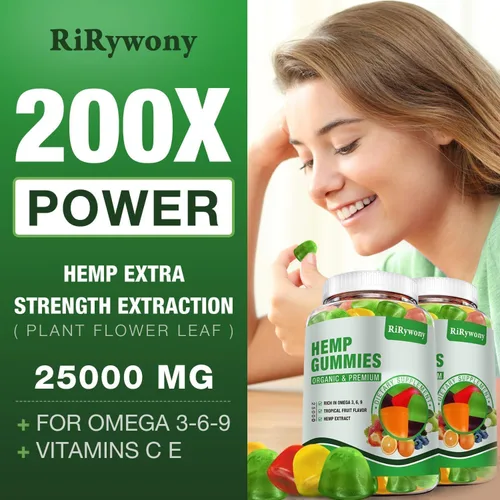 Miniatura 2 de 3 Packs Hemp Gummies for Sleep, Pain, Anxiety Relaxation and Peace, High Potency Edible Gummies Extra Strength Organic Hemp Oil Extract Vegan Bear