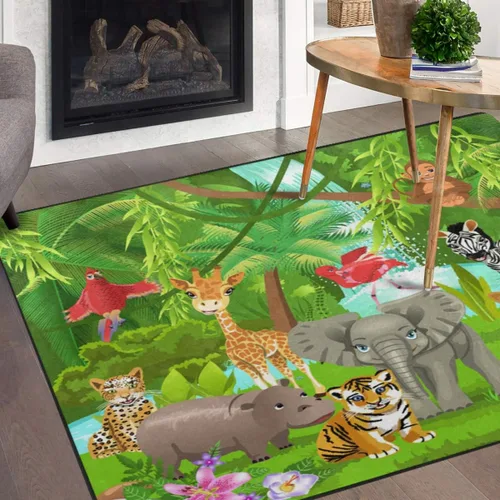 Miniatura 8 de Naanle Alfombra egipcia antideslizante para sala de estar, comedor, dormitorio, cocina, 1.7 x 2.6 pies (20 x 31 pulgadas / 19.7 x 31.5 in), alfombra