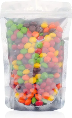Miniatura 10 de 100 bolsas de Mylar resellables con ventana frontal transparente, embalaje comestible a prueba de olores, bolsas verticales para almacenamiento