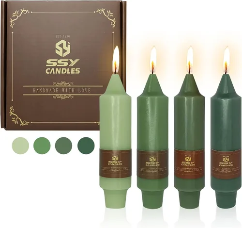 Miniatura 36 de Candelabros de Velas Cónicas Negras, Velas Cónicas Cortas de 5 pulgadas, Candelabros de Velas de Halloween Sin Goteo para Decoración de Navidad