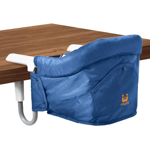 Miniatura 9 de MTWML Silla de bebé portátil para mesa, silla alta de enganche que se fija a la mesa, asiento de mostrador con ahorro de espacio para bebé, asiento
