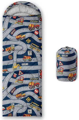 Saco de dormir para niños y niñas, estampado de monstruos alienígenas, ligero, cálido, portátil, para exteriores, interior, impermeable, resistente