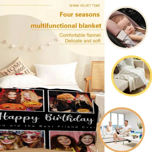 Miniatura 7 de Novgarden Regalos de cumpleaños para mujeres, manta personalizada con imagen, manta de fotos personalizada, ideas de regalos de cumpleaños para mujer