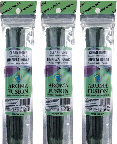 Incienso prémium sumergido a mano de 11 pulgadas, paquete de 3 (15 varillas por paquete) - Elige tu aroma (Clean Home)