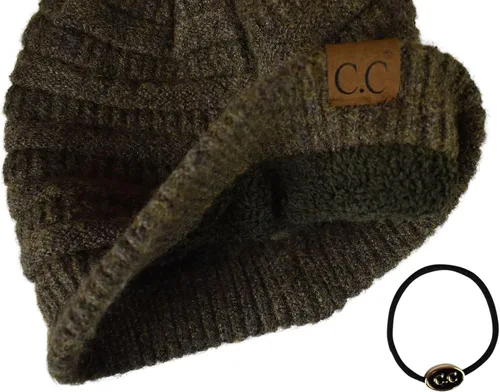 Miniatura 379 de C.C Trendy Warm Chunky Soft Stretch Cable Knit Beanie