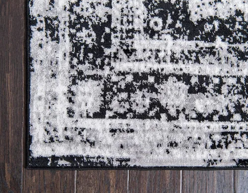 Miniatura 8 de Unique Loom Sofia Collection - Alfombra tradicional vintage, inspirada en Francia (7 pies x 10 pies, rectangular, negro/gris claro)