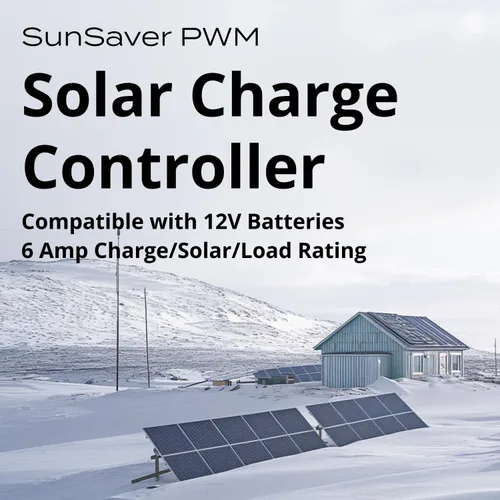 Miniatura 2 de Morningstar SunSaver 6A PWM Controlador de carga solar (SS-6L-12V) - Regulador de panel solar para baterías de 12V, carga de batería de cuatro