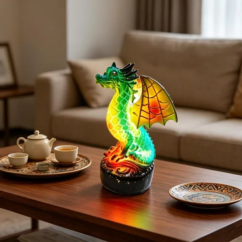 Miniatura 3 de Lámpara 3D de Animales, Lámpara de Luz Nocturna de Animales de Vidrio Emplomado Retro, Lámpara de Mesa de Animales Vintage, Lámparas de Animales