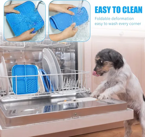 Miniatura 6 de Alfombrilla de lamer para perros, almohadilla de lamer premium con ventosas para aliviar la ansiedad del perro, cuencos de alimentación lenta