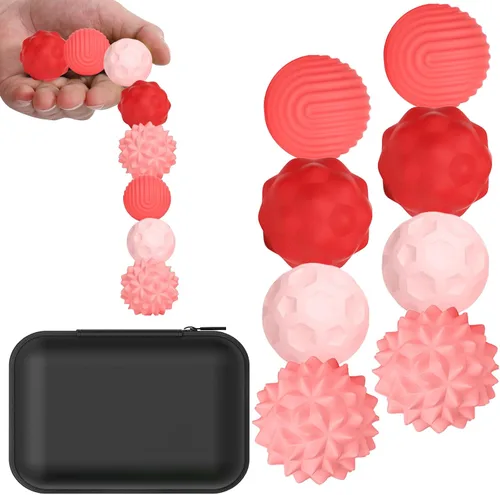 Miniatura 22 de BUSOHA Bolas Fidget de Silicona - Paquete de 4 Juguetes Fidget para Adultos Juguetes Sensoriales Pelotas Antiestrés para Adultos Adolescentes Morado