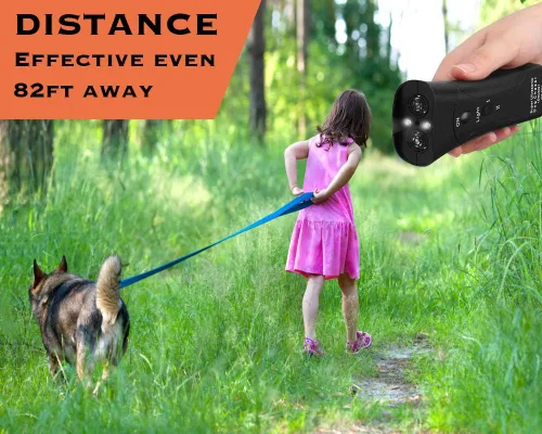 Miniatura 7 de Dispositivo de control ultrasónico antiladridos para mascotas, entrenamiento de control de ladridos de perro, múltiples funciones, comandos
