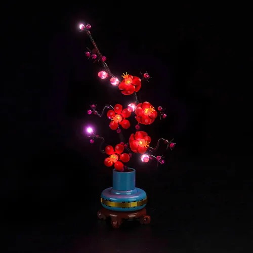 Miniatura 13 de Kit de Luces LED para LEGO 10281 Set de Árbol Bonsái, Luces de Decoración para Modelo Rosa
