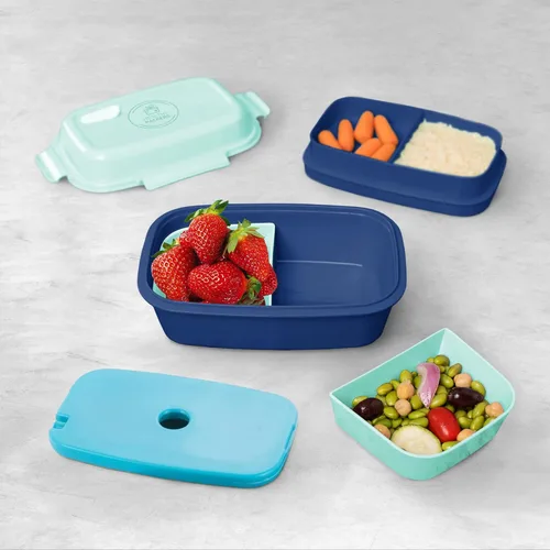 Miniatura 4 de Ultimate Bento Box - Lonchera para niños y adultos con bolsa de hielo extraíble, a prueba de fugas, contenedor de alimentos con múltiples Verde