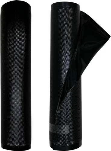 Bolsas de sellado al vacío negras de 11 pulgadas x 19.5 pies (total de 39 pies), bolsas selladoras al vacío para almacenamiento de alimentos, bolsas