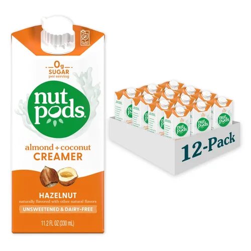Miniatura 8 de nutpods Crema de avellanas - Crema sin azúcar sin lácteos hecha de almendras y cocos - Crema keto, Whole30, sin gluten, sin OMG, vegana, sin azúcar