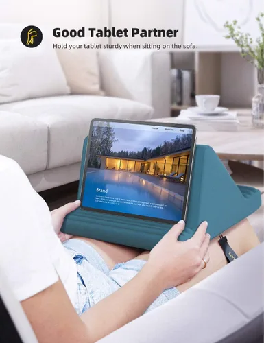 Miniatura 3 de Lamicall Soporte de Almohada para Tableta, Almohadilla Suave para el Regazo - Soporte Dock para Tableta para Cama con 6 Ángulos de Visualización