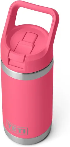 Miniatura 4 de YETI Rambler Jr. - Botella de 12 onzas para niños, con tapa con pajilla Rosa (Tropical Pink)