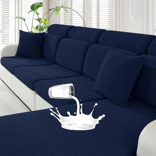 Miniatura 27 de MAXIJIN Fundas impermeables para cojín de sofá Fundas elásticas para asiento de sofá Fundas lavables, Fundas seccionales para cojines de exterior
