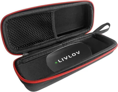 Estuche rígido de viaje para correa de pecho para monitor de frecuencia cardíaca LIVLOV