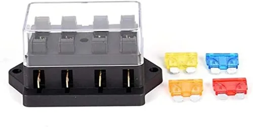 Miniatura 4 de Car 4 Way Circuit Standard ATO Blade Fuse Box Block Holder 12V/24V+4 Way Fuse