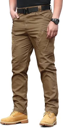 Miniatura 2 de solo soplo Men's Work Tactical Pants Water Repellent Lightweight Cargo Trousers Casual
