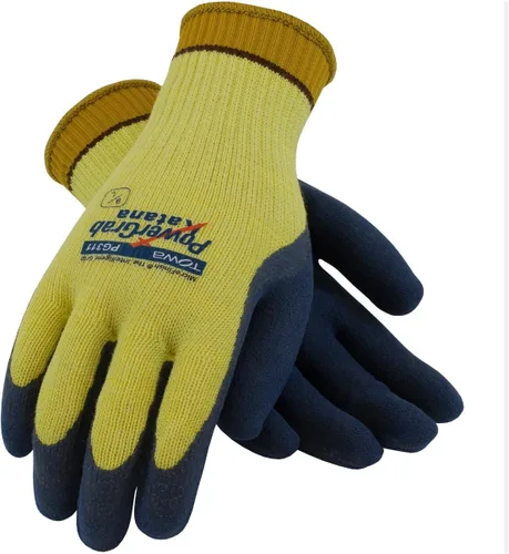 09-k1700/M Seamless Knit Kevlar/guante de acero con látex recubierto Micro final agarre en la palma de la mano y los dedos