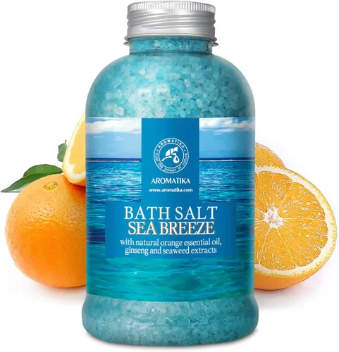 Miniatura 2 de Bath Salt Sea Breeze de 21.16 onzas con aceites esenciales naturales, naranja, ginseng y algas marinas, lo mejor para un buen sueño, relajante