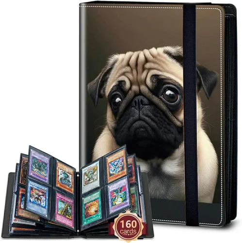 Miniatura 29 de Rossy Carpeta de tarjetas con 4 bolsillos, carpeta de tarjetas intercambiables, álbum de colección de tarjetas, para 160 tarjetas, carpeta