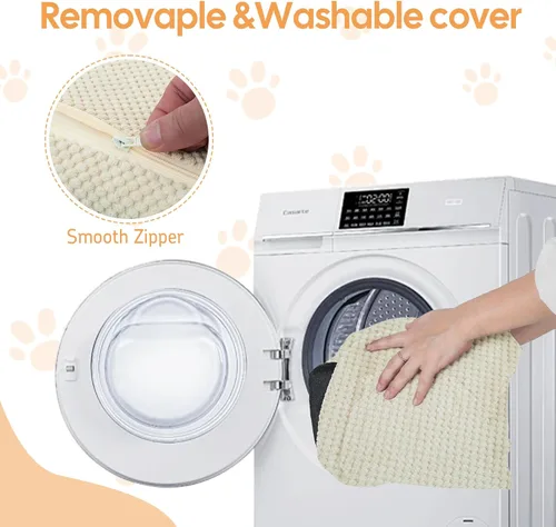 Miniatura 7 de Rampa para perros para cama, escaleras para perros de 16.5 pulgadas de alto para cama alta, escalones para mascotas 2 en 1 para perros pequeños
