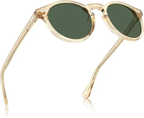 Miniatura 78 de CARFIA Gafas de sol polarizadas de acetato redondo para mujer, protección UV de cara pequeña con funda de cuero CA5288