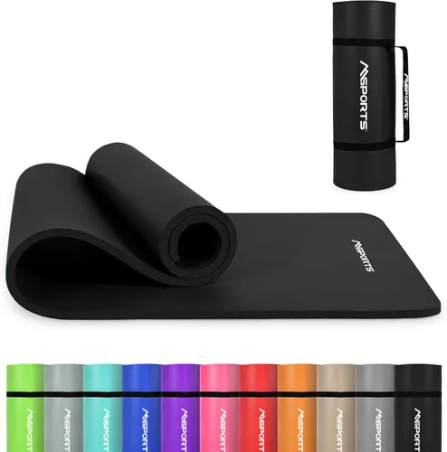 MSPORTS Esterilla de yoga premium antideslizante gruesa – Esterilla de ejercicios extra cómoda para entrenamientos en casa, pilates, estiramiento y