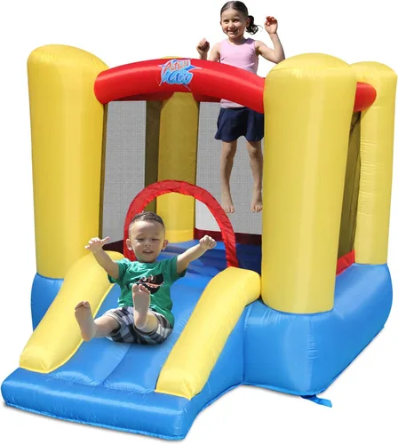 Casa de rebote hinchable ACTION AIR, casa de rebote para niños pequeños con soplador para interiores/exteriores, castillo hinchable con costuras