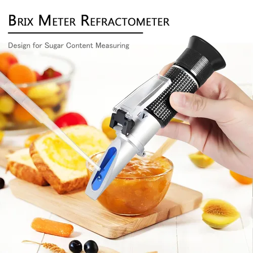 Miniatura 2 de V·RESOURCING - Medidor refractómetro Brix de 0 a 90 %, medición del contenido de azúcar portátil de mano para azúcar, alimentos, frutas, bebidas