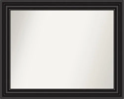 Miniatura 360 de Amanti Art Espejo personalizado, espejo de baño negro puente, espejo de pared o espejo de tocador de baño sobre el fregadero (26 x 26 pulgadas)