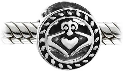 Miniatura 2 de Romántico nudo celta de amor Claddaugh símbolo BFF amistad irlandesa Trinidad religiosa cruz infinito colgante o dije de cuentas para mujeres