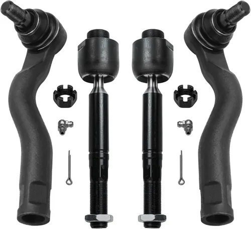 Miniatura 25 de Detroit Axle - 4 barras de acoplamiento delanteras para Kia Forte Koup 14-17, 14-18 Forte Forte5, 4 extremos de barra de acoplamiento exteriores e