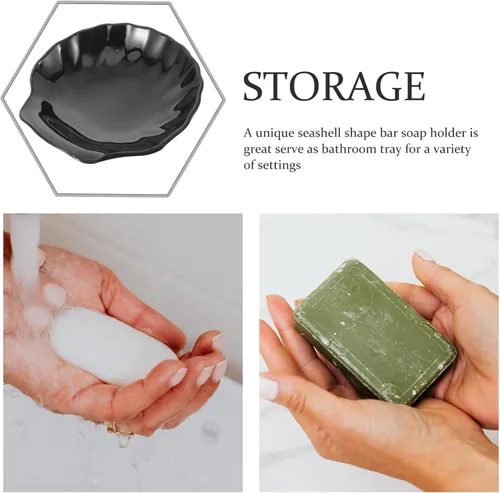 Miniatura 3 de Jabonera de concha, soporte para jabón, bandeja de jabón para fregadero, soporte para barra de jabón de ducha, jaboneras para baño, barra de jabón