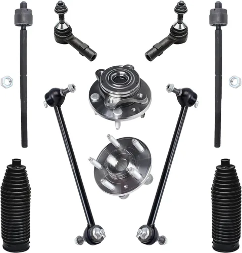 Miniatura 22 de Detroit Axle - Kit de nudillos de dirección delantera izquierda para Ford Edge Lincoln MKX 07-10, cojinete de rueda del lado del conductor, nudillo