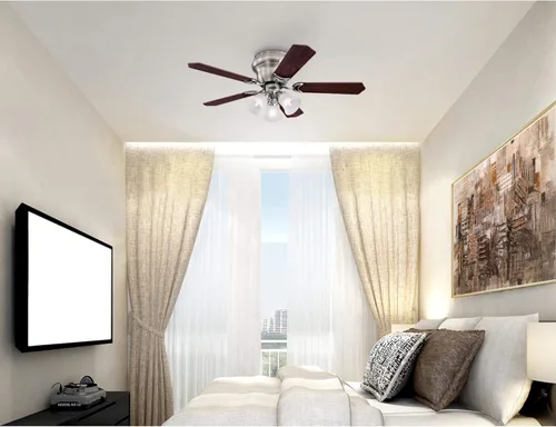 Miniatura 8 de Westinghouse Contempra Trio - Ventilador de techo de 42 pulgadas con luz, ventilador de techo de níquel cepillado para interiores para habitaciones